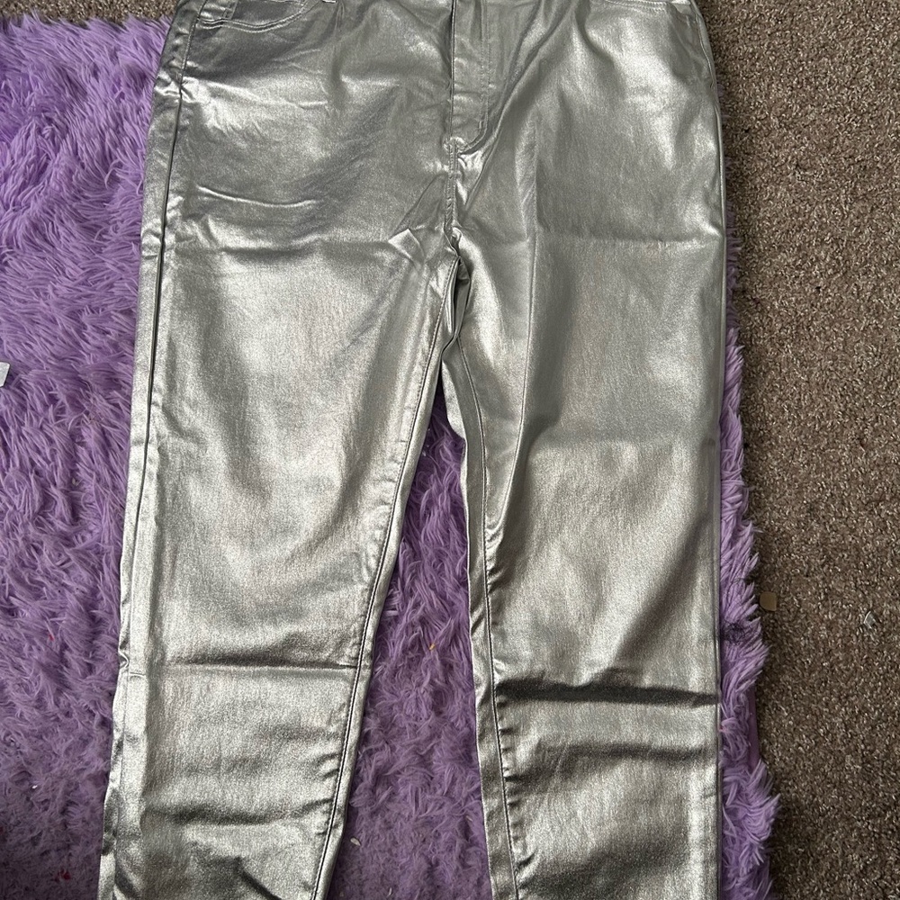 Fashion Nova Silver Pants